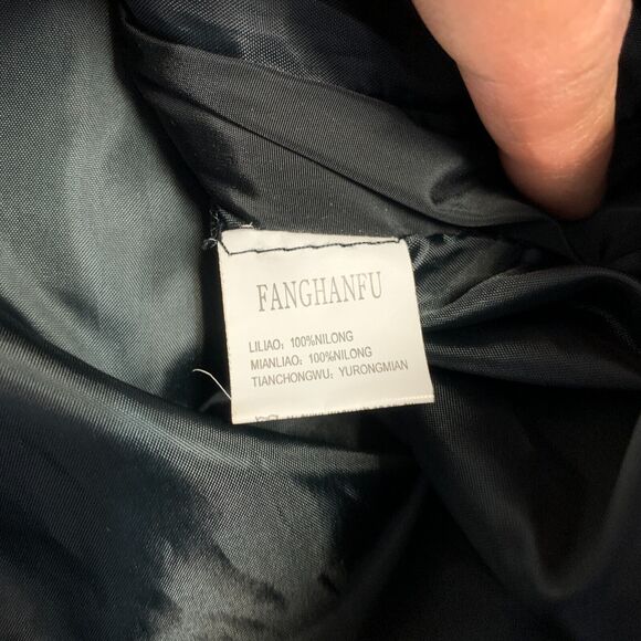 XUEYUGE Puffer Coat Womens S Small Water Resistant Nylon Faux Fur Hooded Parka - Picture 9 of 11